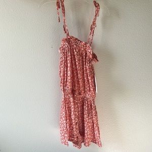Billabong orange floral ROMPER